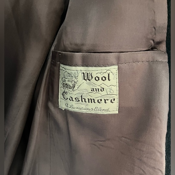 Vintage Wool and Cashmere Dark Grey Coat - Picture 2 of 4